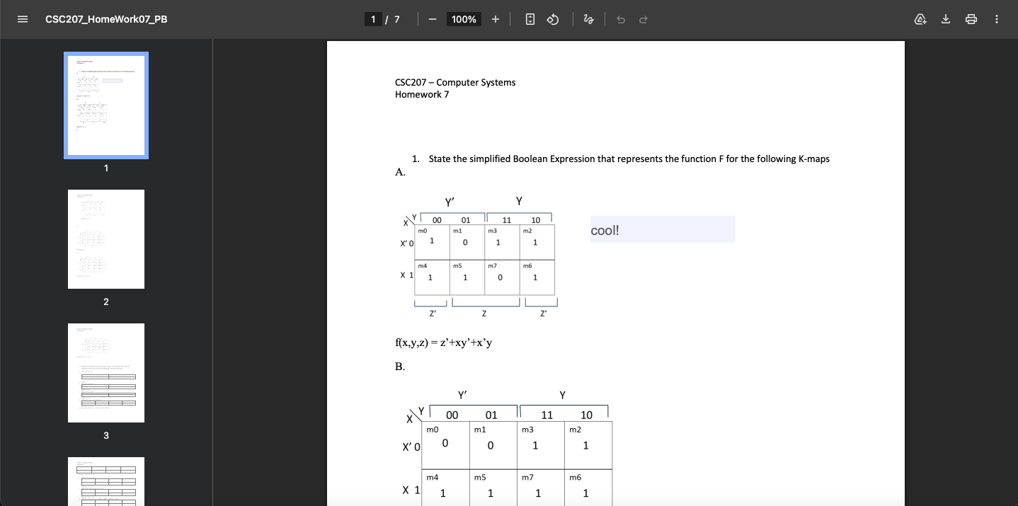 Example of testing the fillable form in a PDF viewer